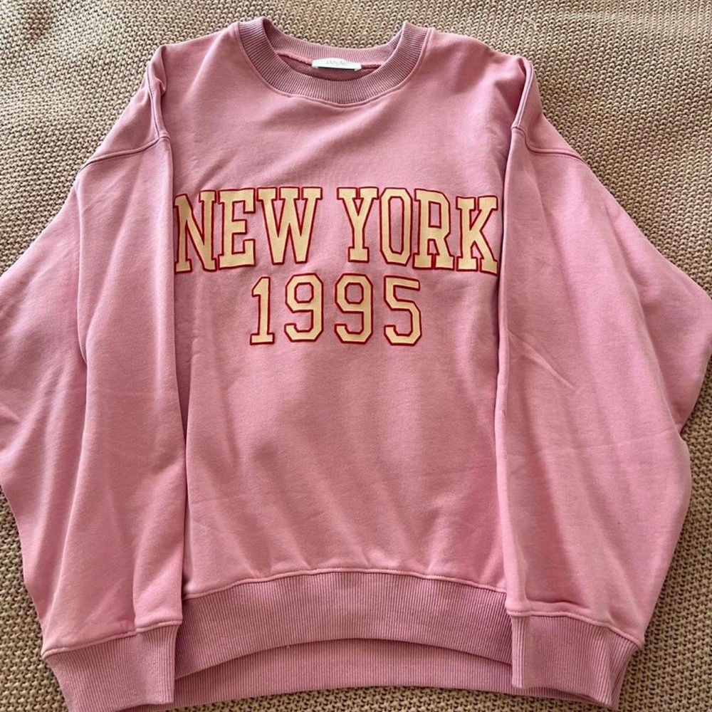 Pink oversized New York sweatshirt